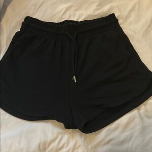 H&M Black Athletic Shorts with Elastic Waistband